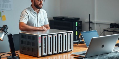 Overview do storage Qnap TS-431K com 4 baias