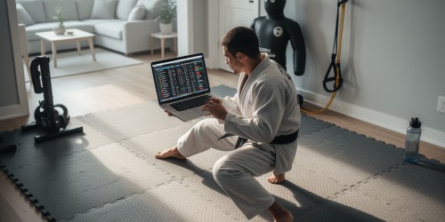 Como montar um cronograma eficiente de treinamento de Jiu-Jitsu online em casa