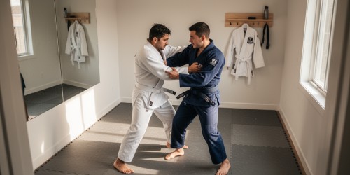 Como montar um espaço funcional para treinar Jiu-Jitsu em casa com pouco espaço