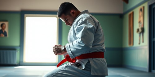 Faixa Vermelha e Preta no Jiu-Jitsu