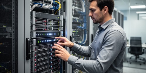 Estrutura de IA privada para empresas com storage NAS QNAP