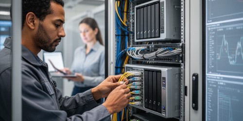 Servidor NAS Qnap para retenção de dados de IA local
