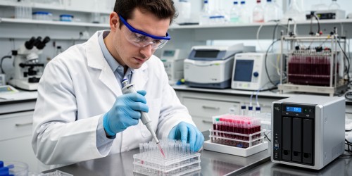 Como o servidor NAS melhora a segurança dos dados em pesquisa molecular