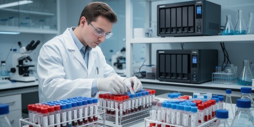 Como o QNAP reduz dispersão de dados no laboratório