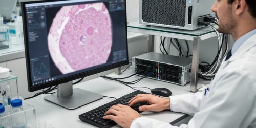 PACS para patologia: como dimensionar o armazenamento de WSI
