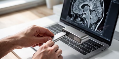 Como fazer backup dos exames hospitalares de resonancia magnetica (MRI)?