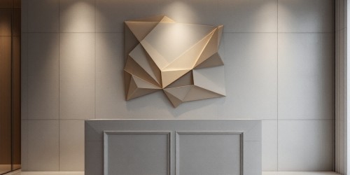 Logotipo em acrílico para parede na recepção da empresa
