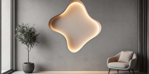 Logotipo 3D para parede com iluminação personalizada