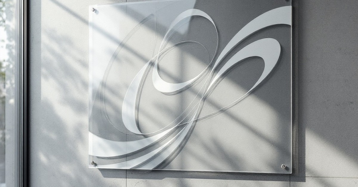 Logotipo em acrílico para parede com design sofisticado