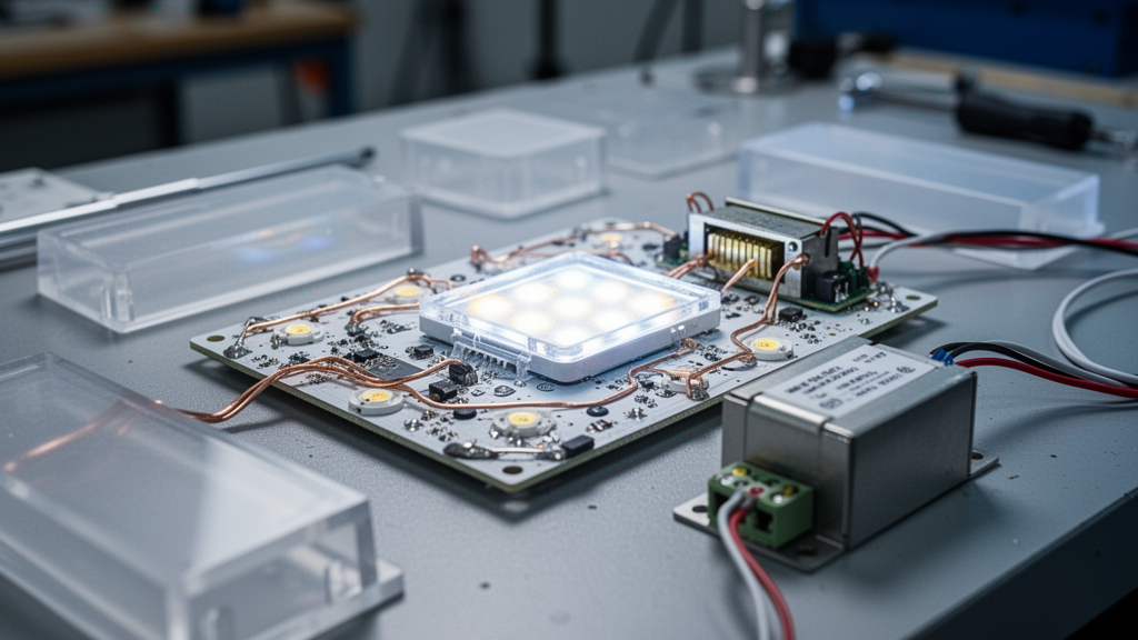 Componentes essenciais para o funcionamento de letreiros luminosos