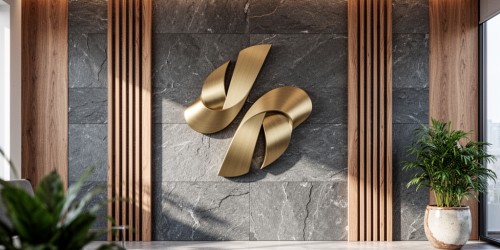 Logotipo de parede moderno para fortalecer a marca