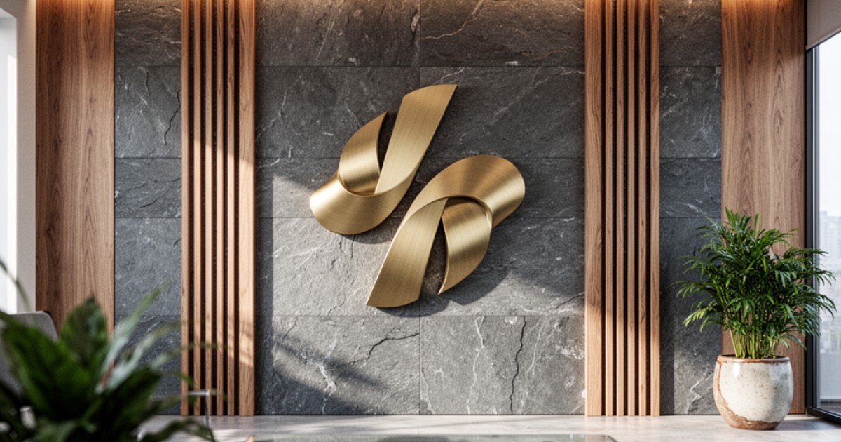 Logotipo de parede moderno para fortalecer a marca
