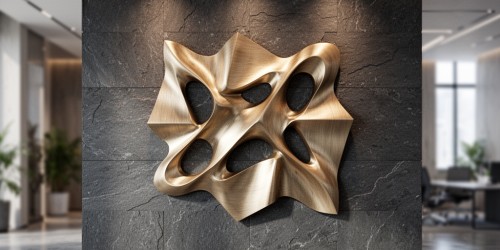 Logotipo 3D para parede com acabamento de alto padrão