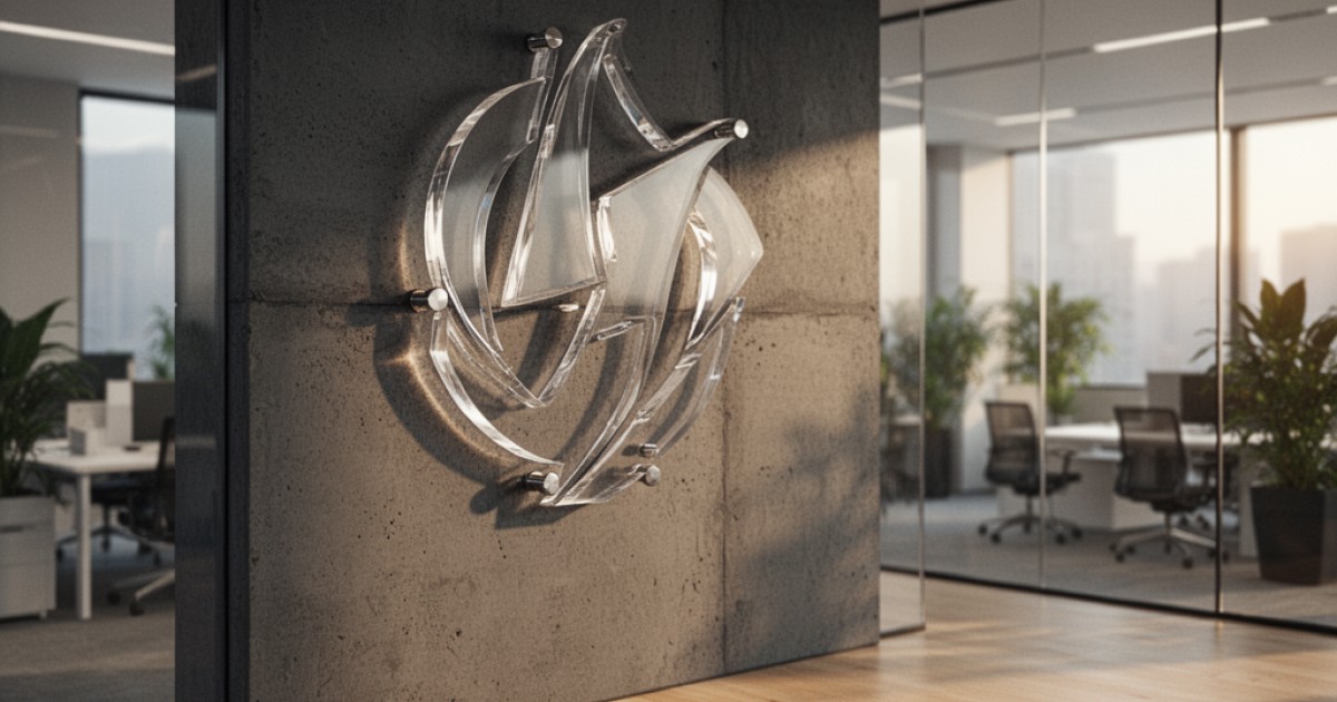 Como o logotipo em acrílico valoriza ambientes corporativos