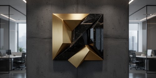 Logotipo 3D de parede para empresas que buscam destaque
