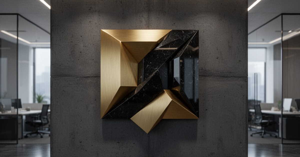 Logotipo 3D de parede para empresas que buscam destaque