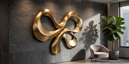 Logotipo 3D para parede que valoriza a recepção da empresa