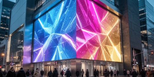 Fachada de LED pode destacar promoções e campanhas