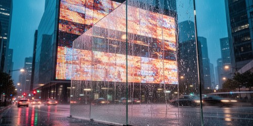Como proteger a fachada de LED contra intempéries