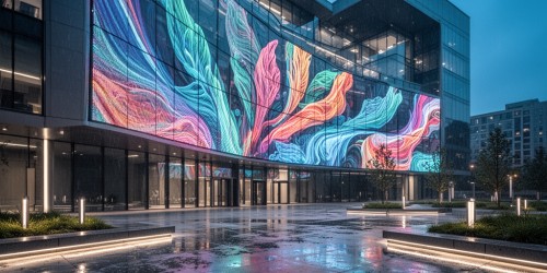 Fachada de LED funciona em ambientes externos