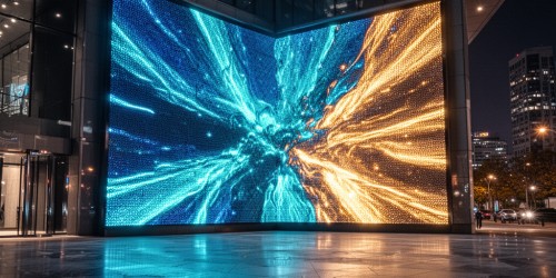 Quais cores funcionam melhor em uma fachada de LED