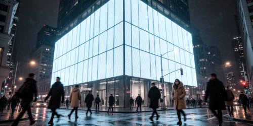 Fachada de LED melhora a visibilidade noturna