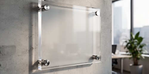 Placas de identificação em acrílico para ambientes internos