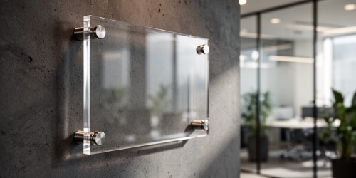 Placas de identificação em acrílico para empresas