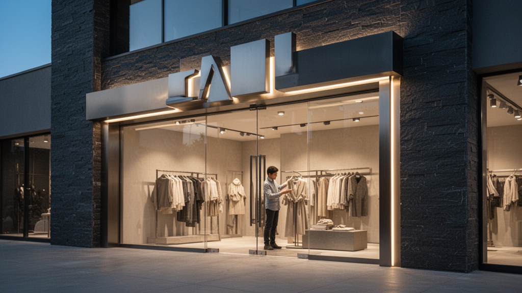 Iluminação, visibilidade e presença de marca no ponto comercial