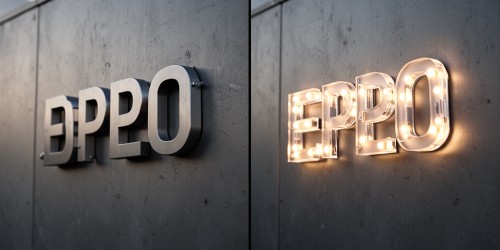 Diferenças entre letra caixa com e sem iluminação