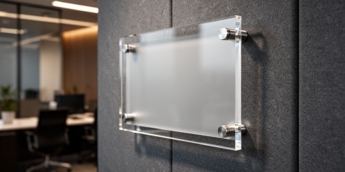 Placas de identificação em acrílico para recepções