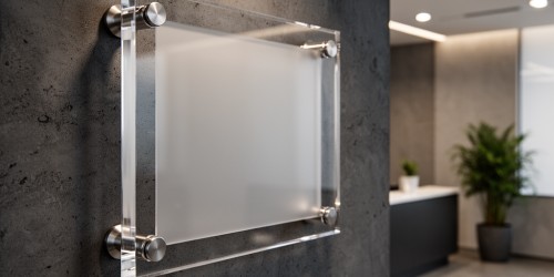 Placas de identificação em acrílico valorizam sua marca