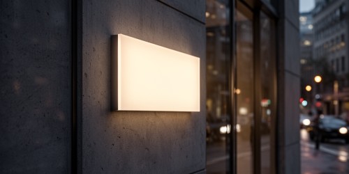Luminoso para fachada com baixo consumo de energia
