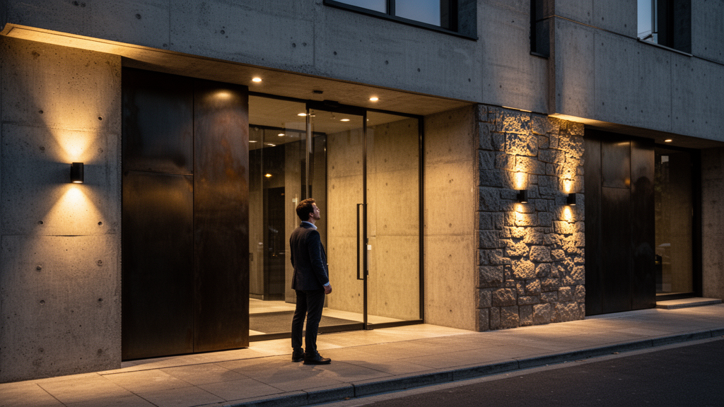 Iluminação e materiais certos valorizam a marca o dia inteiro