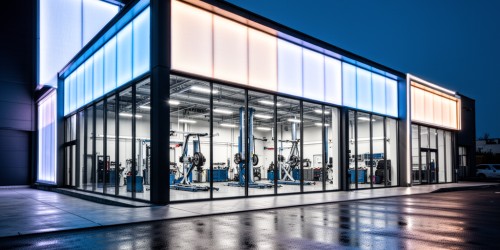 Centros automotivos chamam atenção com painéis iluminados
