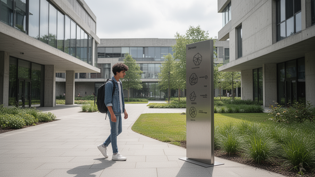 Como a comunicação visual melhora a orientação dentro e fora do campus