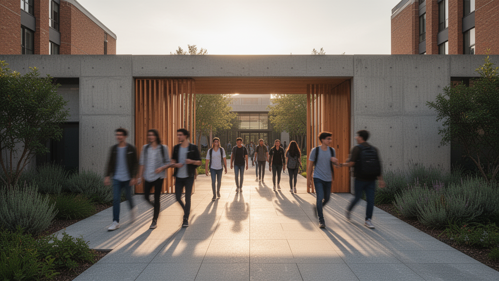 O acesso principal se tornou parte da experiência universitária