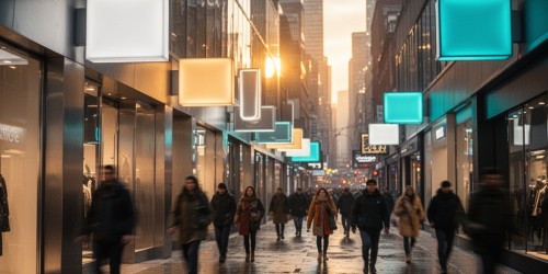 Luminosos comerciais que funcionam durante o dia e a noite
