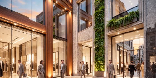 Fachadas comerciais que valorizam centros comerciais