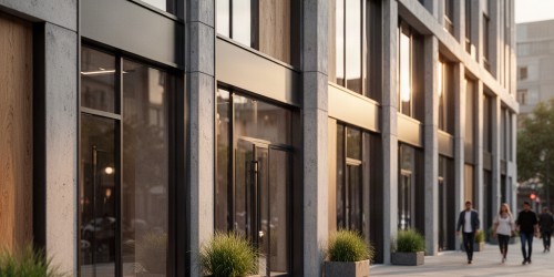Fachadas comerciais com design contemporâneo