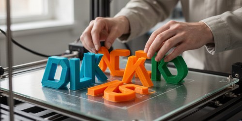 Como escolher cores para letreiros em impressão 3D