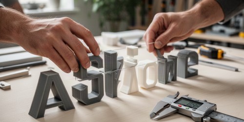 Qual tamanho escolher para um letreiro impresso em 3D