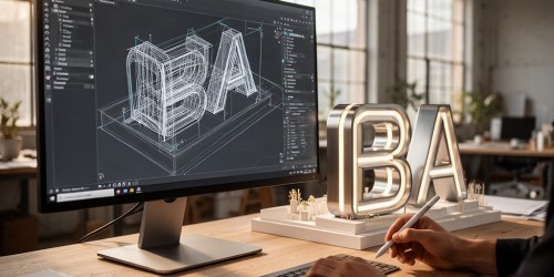 Quem desenvolve projetos completos de letreiros em 3D