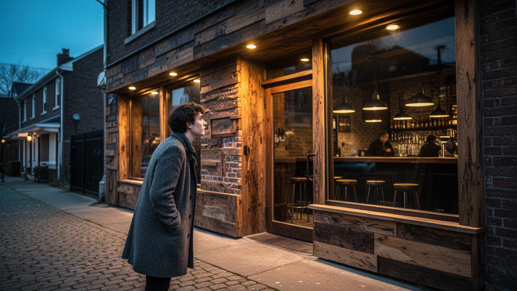 A fachada do bar é o primeiro contato com o público