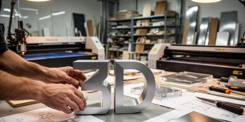 Qual empresa produz letreiros personalizados em 3D