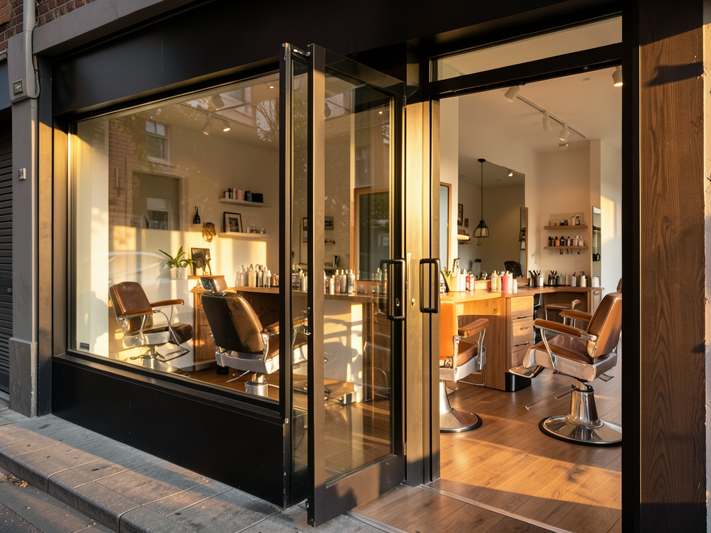 Iluminação que aumenta a visibilidade da barbearia