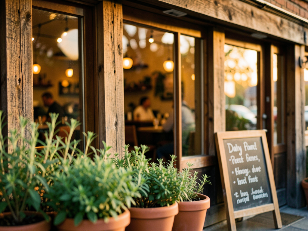 O que a fachada comunica sobre o restaurante