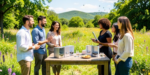 Evento de lançamento de produto em contato com a natureza