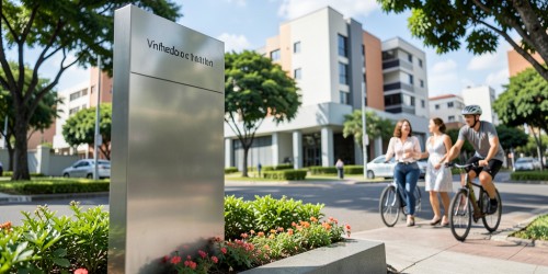 Letreiro de clínica em Vinhedo e escolha do acabamento metálico
