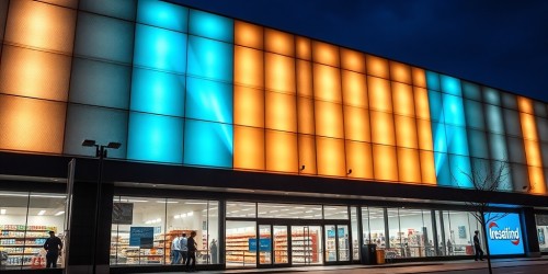 Fachadas de supermercado com LED: mais visibilidade para o seu negócio